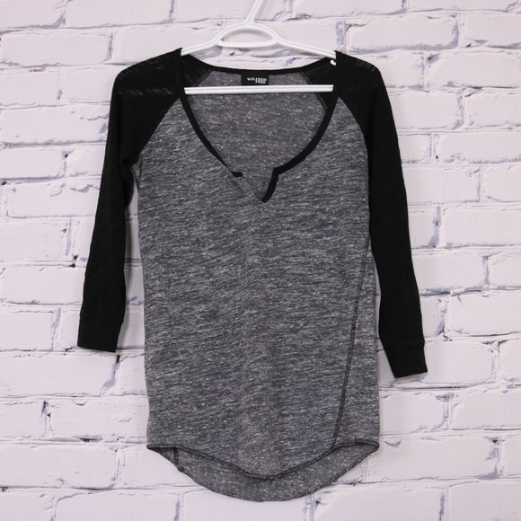 2/$20 Artizia Wilfred black grey baseball tee r3